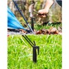 heyous 100PCS Black Plastic Ground Pegs 85x20x4mm Garden Boundary Markers