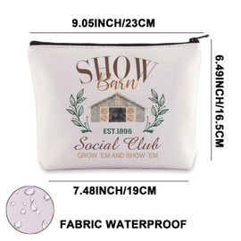 Show Barn Makeup Bag Show Mom Gift Stock Show Gift Show Barn Social Club Zipper Bag (Show Barn UK)