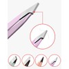 Mini Oval Slant and Point Combo Tweezers (Pink, Set of