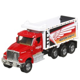Matchbox Working Rigs Die-Cast Vehicle - Western Star 49X Dump Truck ~ Red, Black and White