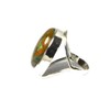 Rainforest Jasper Ring Sterling Silver 925 - Size: 62 -