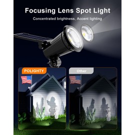 4 Pack Solar Powered Spotlights Outdoor Waterproof Ultra Bright Sunset Spot LED Lights for Tree, Flag, Lawn, Statue, Pool, Outside Landscape Uplighting for Garden, House, Wall, Yard, Cool White