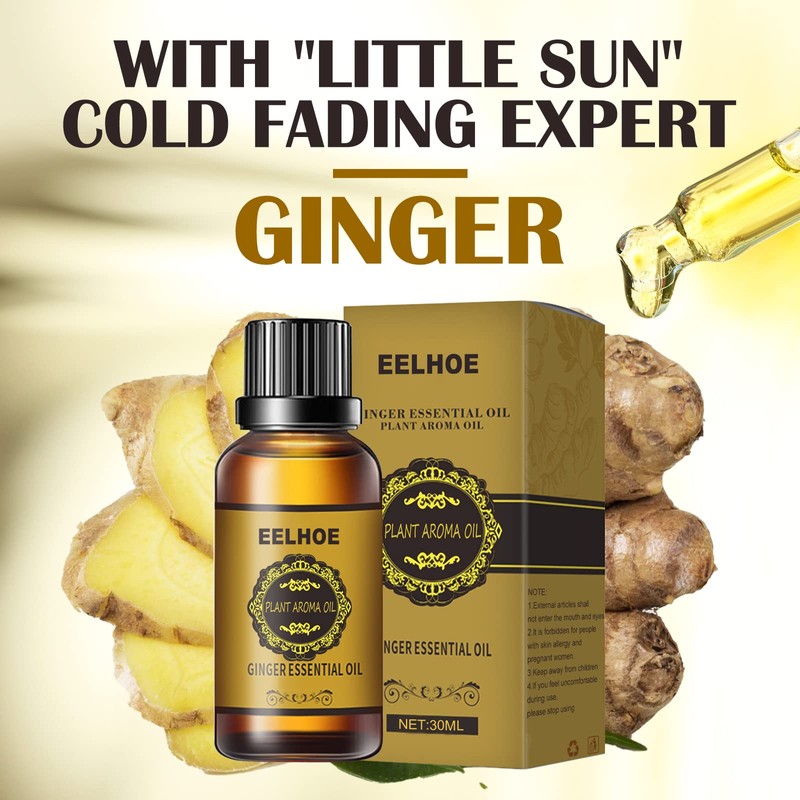 3 Pcs Belly Drainage Ginger Oil, Promote Blood Circulation Metabolism