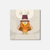 Unbranded Cute Pilgrim Turkey Bird Animal 4'' X 4'' Square
