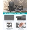 SERWALL 2-Tier HDPE Outdoor Side Tables Set of 2, Weatherproof