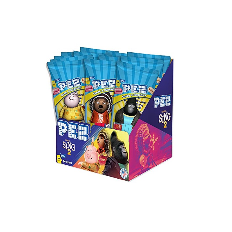 PEZ Candy Sing 2 Dispensers, Individually Wrapped Each with Two