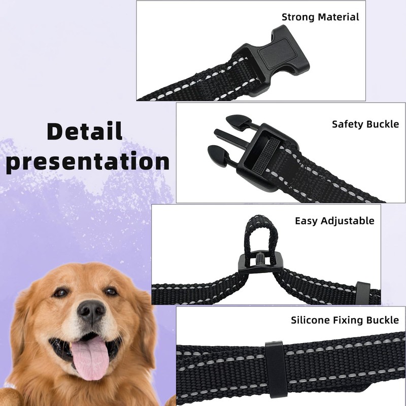 3 Pack Collar Replacement Strap, Durable Adjustable Dog Collar Replace