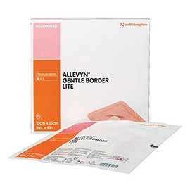Allevyn 66800834 Gentle Border Lite Dressings, 7.5 cm x 7.5 cm (Pack of 10)