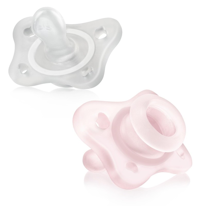 Chicco PhysioForma Pacifier Set 0-6 Months for Girls, Set of