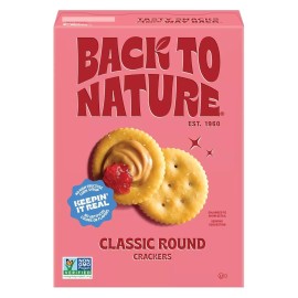 Back to Nature Classic Round Crackers - Dairy Free, Non-GMO, 6.5 Oz