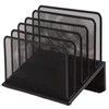 1InTheOffice Metal Mesh File Organizer, Black Wire Mesh 5 Section
