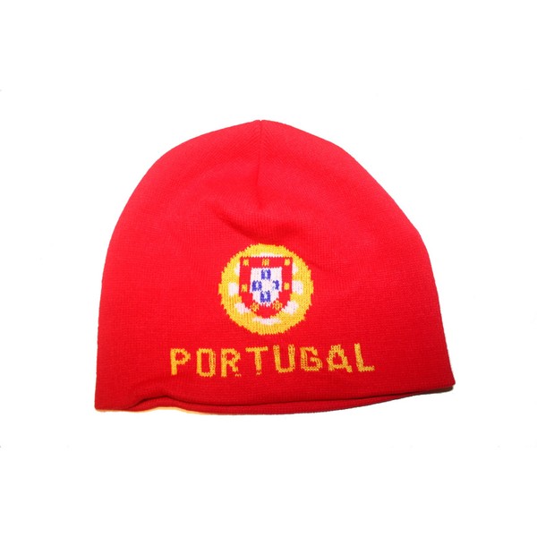 Portugal Soccer RED Country Flag Logo Toque Cap Kids New