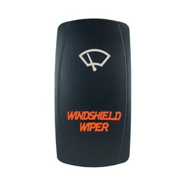 Laser Backlit Orange Rocker Switch Windshield Wiper 20A 12V On/Off LED Light STV Motorsports