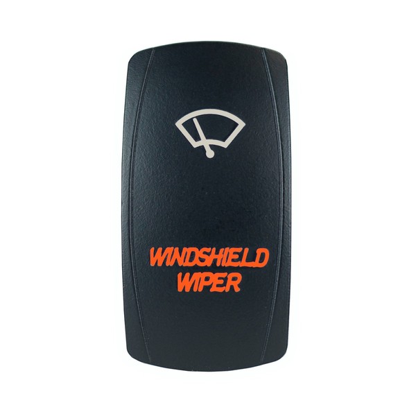 Laser Backlit Orange Rocker Switch Windshield Wiper 20A 12V On/Off