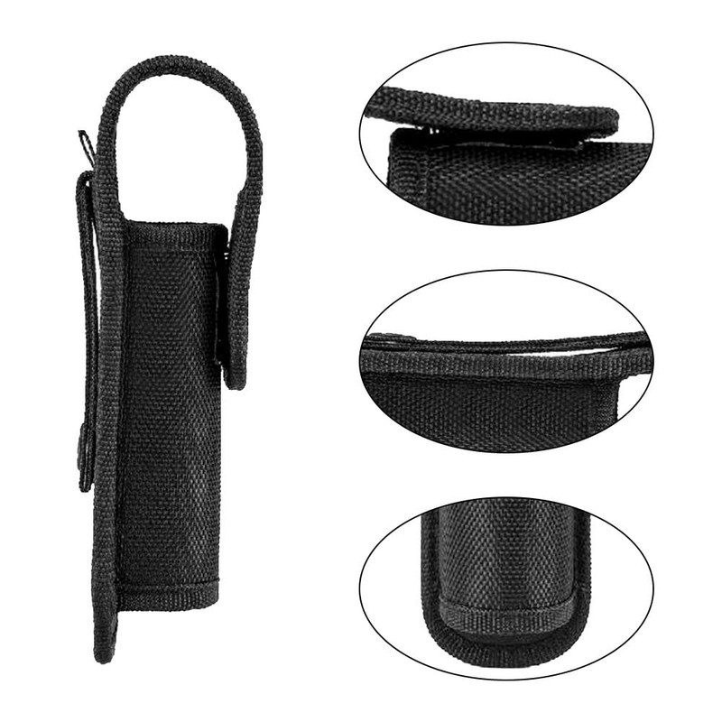 Flashlight Holster, Nylon Flashlight Pouch Waterproof Torch Carry Case for
