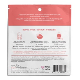Avatara Watermellow Hydrating Facial Sheet Mask, 5 Pack