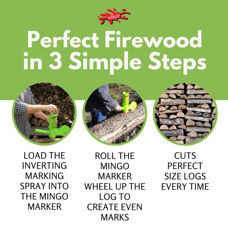 THE MINGO Marker Firewood Measuring Tool - Chainsaw Firewood Marking