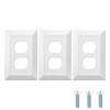 3 Pack White Outlet Cover, White Plug Covers Wall Plate,