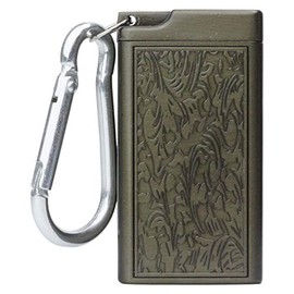 KOYOKOMA Portable Ashtray with Carabiner, Butt Container with Lid, Small, Lightweight, Smoking Goods, Ash Tray, Metal, Easy to Carry, Men (Type3)