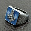 Freemason Ring for Men - Blue Lodge Masonic Square and