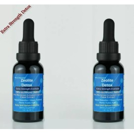 Liquified Zeolite  Liquified Zeolite Extra Strength x 2 in GLASS BOTTLE No Plastic, Liquid Detox