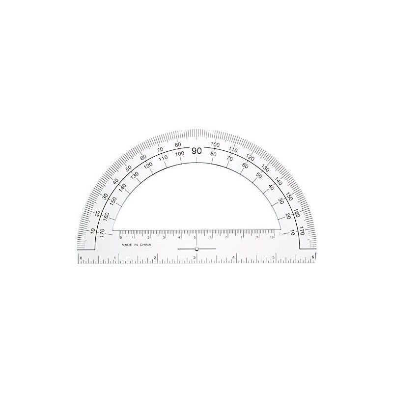 Sparco Plastic Protractor, 6-Inch Long, Clear (SPR01490)