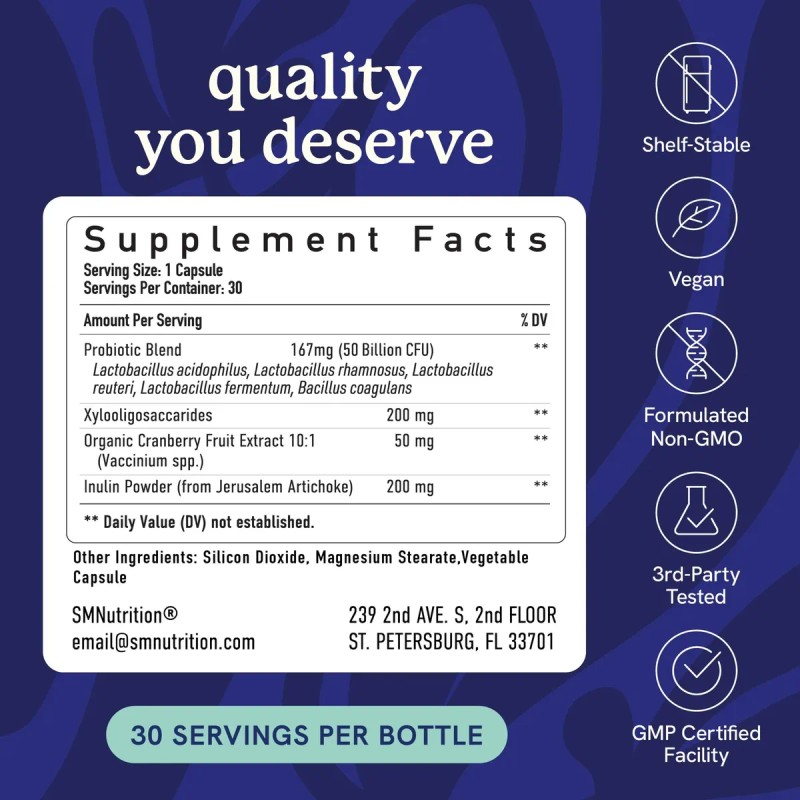 Desnutrición Probiótica Vaginal: 50 Mil Millones De Cfu Con