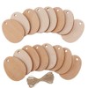 50 Pcs 5cm Unfinished Wooden Oval Cutouts, Blank Wood Pieces