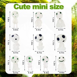 CCINEE 20Pcs Glow in Dark Tree Elves Fairy Luminous Ghost Micro Landscape Accessories Miniature Tree Elves Decoration for Garden Landscape Aquarium Dollhouse Potted Plants Decoration