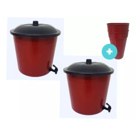 Macoll Bote Dispensador Con Llave Plástico Resistente 14l (2 Pzas)