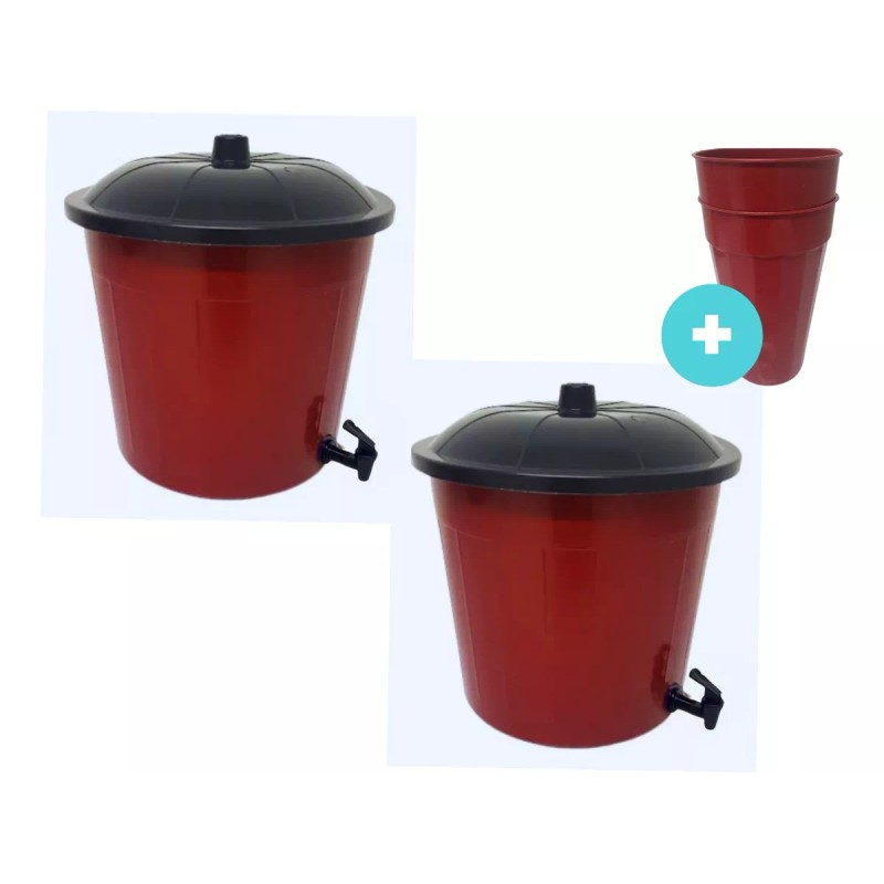 Macoll Bote Dispensador Con Llave Plástico Resistente 14l (2 Pzas)
