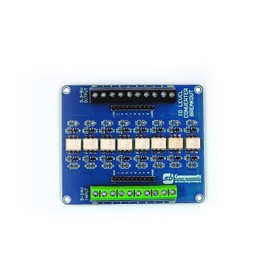 sb components 8 Channel IO Level Converter Breakout 8 Bit Optocoupler Isolator Board 5V-24V PLC Signal Level Voltage Converter Board Module