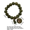 Natural Stone Green Real Bracelets with Lucky Coin and Gourd