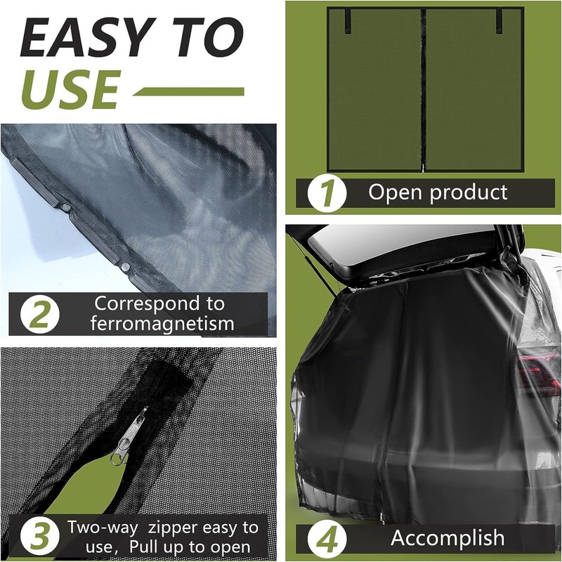 SAHENITEANA SUV Tailgate Mosquito Net, Car Tailgate Mosquito Net with