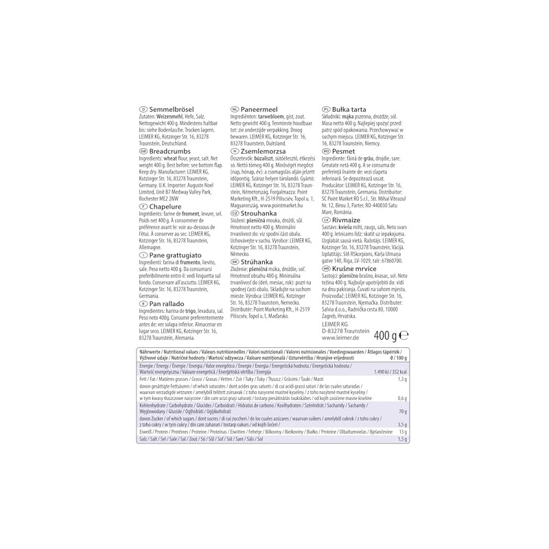 Leimer Breadcrumbs Pack (1 x 400 g)
