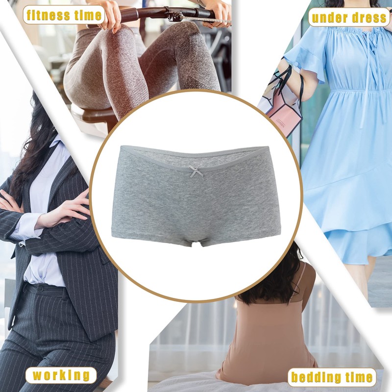 Allxwek 3901 - Calzoncillos cortos de algodón para mujer, 3/6,