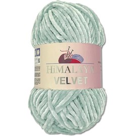 Himalaya Velvet Dolphin Wool 100 g 40 Colours to Choose From Chenille Knitting Yarn Fluffy Yarn Shiny Accessory Clothing Blankets (90025 Cloud)