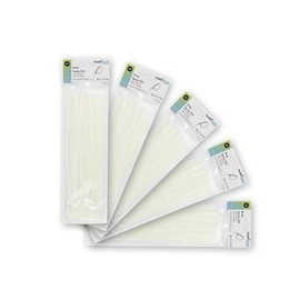 Beutel mit 100 weißen Kabelbindern, 2,5 x 150 mm, 100% Nylon 66, robust und langlebig, ideal für die Organisation von Kabeln und Strukturen.