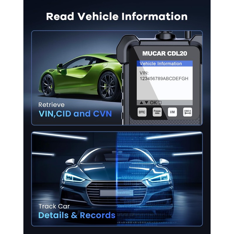MUCAR CDL20 Universal OBD2 Scanner, Check Engine Car Code Reader
