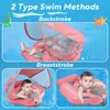 Mambobaby Baby Pool Float with Canopy, Non-Inflatable Infant Swimming Float,
