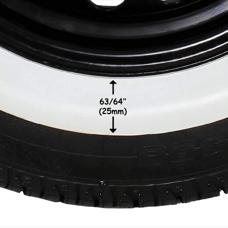 PORTAWALL 8 inch Rims White Wall tire Portawall Topper Rubber