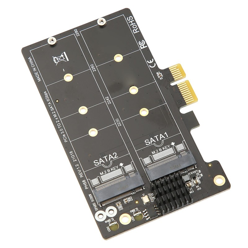 Adapter Card M.2 SATA to PCI?E Dual Disk Array Card