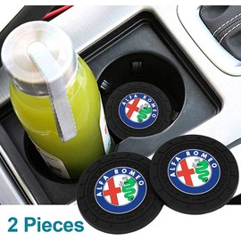 JDclubs 2.75 Inch Diameter Oval Tough Car Logo Vehicle Travel Auto Cup Holder Insert Coaster Can 2 Pcs Pack (fit Genesis)