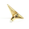 Geometric Triangle Ring Adjustable Gold Tone Pyramid Stud Glam Punk