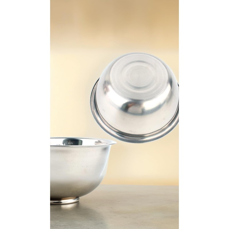 5-Piece Stainless Steel Mixing Bowl Set, Premium Nesting Design for