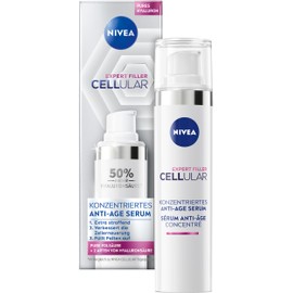 NIVEA Cellular Expert Filler Concentrated Anti-Age Serum, Effective Face Care with Hyaluronic and Folic Acid, Hyaluronic Serum for Younger Looking Skin (40 ml)