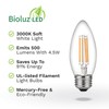 Bioluz LED 60 Watt Candelabra Bulbs Medium Base, Candelabra Bulbs,