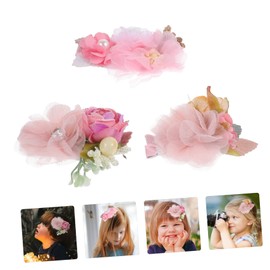 Healvian 3pcs Decorative Flower Hair Clips for Women Realistic Faux Floral Accessories for Weddings Parties and Special Occasions Elegant and Versatile for Girls