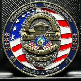 America's Front Line EL16-008 Trump Vance Davie Florida Police President 47 Challenge Coin MAGA