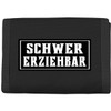 Spaß Kostet Purse with Sew-On Sayings, Hard to Educate, black